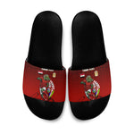 Personalized Egypt Soccer Crocodile Mascot Slide Sandals Egyptian Pyramid Football Cultural Graphic Art