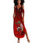 Personalized Egypt Soccer Crocodile Mascot Summer Maxi Dress Egyptian Pyramid Football Cultural Graphic Art