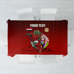 Personalized Egypt Soccer Crocodile Mascot Tablecloth Egyptian Pyramid Football Cultural Graphic Art