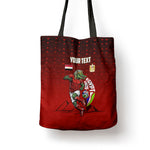 Personalized Egypt Soccer Crocodile Mascot Tote Bag Egyptian Pyramid Football Cultural Graphic Art