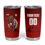 Personalized Egypt Soccer Crocodile Mascot Tumbler Cup Egyptian Pyramid Football Cultural Graphic Art