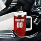 Personalized Egypt Soccer Crocodile Mascot Tumbler With Handle Egyptian Pyramid Football Cultural Graphic Art