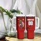 Personalized Egypt Soccer Crocodile Mascot Tumbler With Handle Egyptian Pyramid Football Cultural Graphic Art