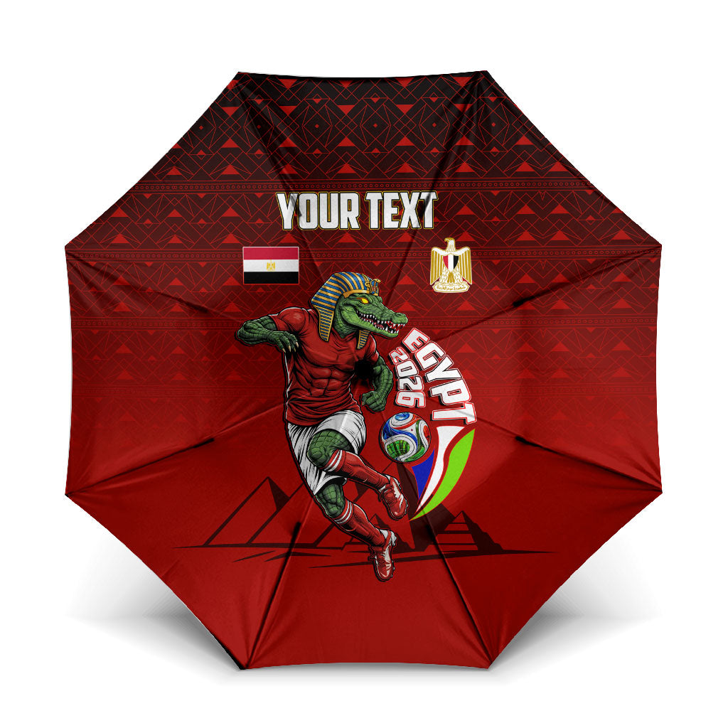 Personalized Egypt Soccer Crocodile Mascot Umbrella Egyptian Pyramid Football Cultural Graphic Art