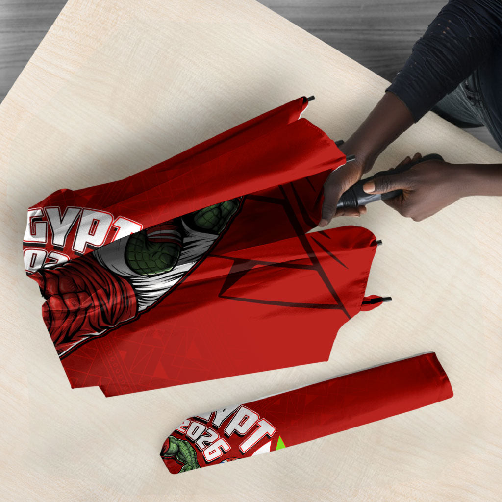 Personalized Egypt Soccer Crocodile Mascot Umbrella Egyptian Pyramid Football Cultural Graphic Art
