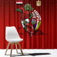 Personalized Egypt Soccer Crocodile Mascot Window Curtain Egyptian Pyramid Football Cultural Graphic Art
