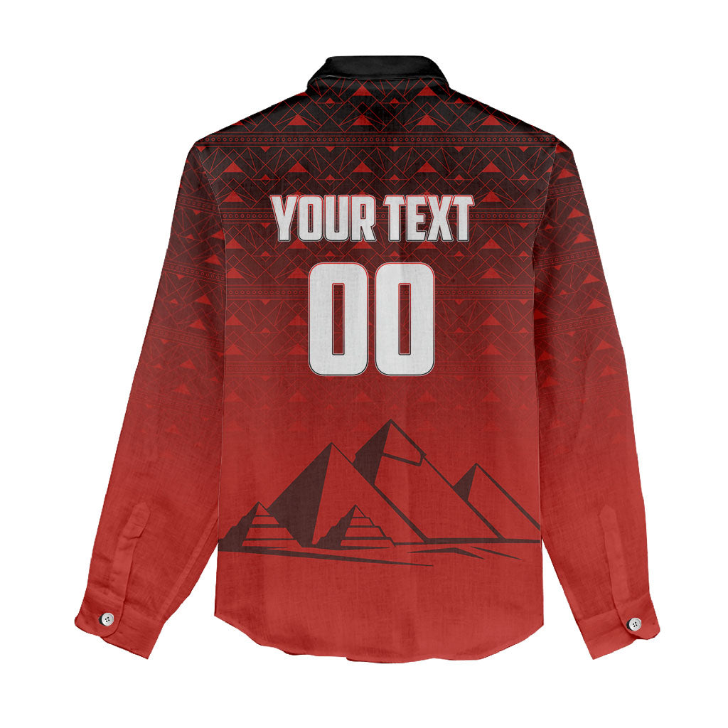 Personalized Egypt Soccer Crocodile Mascot Women Casual Shirt Egyptian Pyramid Football Cultural Graphic Art