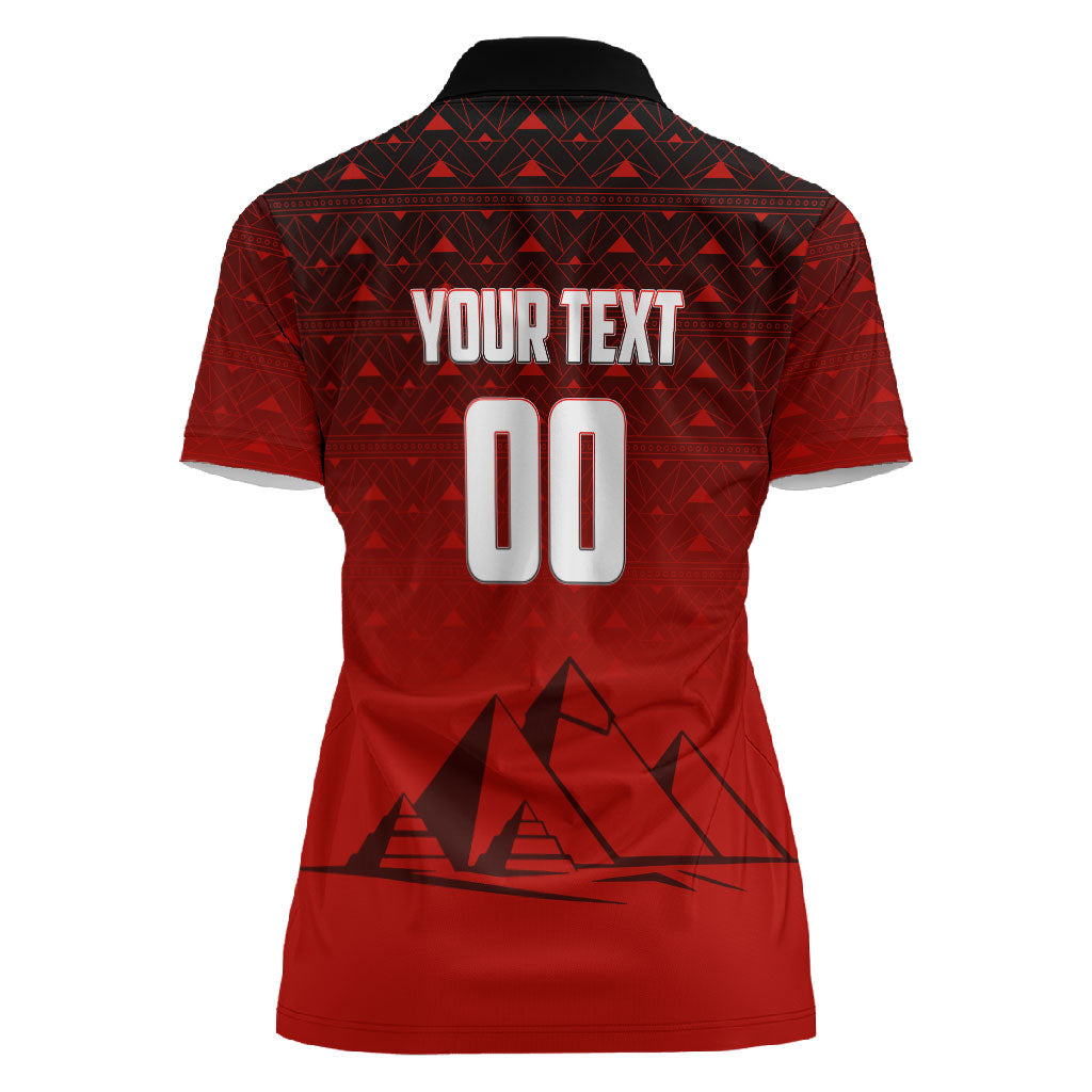 Personalized Egypt Soccer Crocodile Mascot Women Polo Shirt Egyptian Pyramid Football Cultural Graphic Art