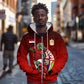 Personalized Egypt Soccer Crocodile Mascot Zip Hoodie Egyptian Pyramid Football Cultural Graphic Art