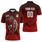 Personalized Egypt Soccer Crocodile Mascot Zipper Polo Shirt Egyptian Pyramid Football Cultural Graphic Art