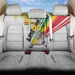 Personalized Ghana Soccer Elephant Back Car Seat Cover Ghana Flag Kente Football Player - Cassia Fistula Flower