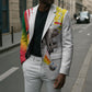 Personalized Ghana Soccer Elephant Blazer Ghana Flag Kente Football Player - Cassia Fistula Flower