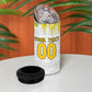 Personalized Ghana Soccer Elephant 4 in 1 Can Cooler Tumbler Ghana Flag Kente Football Player - Cassia Fistula Flower