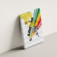 Personalized Ghana Soccer Elephant Canvas Wall Art Ghana Flag Kente Football Player - Cassia Fistula Flower