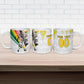 Personalized Ghana Soccer Elephant Ceramic Mug Ghana Flag Kente Football Player - Cassia Fistula Flower