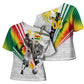 Personalized Ghana Soccer Elephant Cross Shoulder Shirt Ghana Flag Kente Football Player - Cassia Fistula Flower