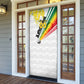 Personalized Ghana Soccer Elephant Door Cover Ghana Flag Kente Football Player - Cassia Fistula Flower