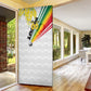 Personalized Ghana Soccer Elephant Door Cover Ghana Flag Kente Football Player - Cassia Fistula Flower