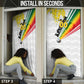 Personalized Ghana Soccer Elephant Door Cover Ghana Flag Kente Football Player - Cassia Fistula Flower