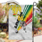 Personalized Ghana Soccer Elephant Garden Flag Ghana Flag Kente Football Player - Cassia Fistula Flower