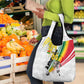 Personalized Ghana Soccer Elephant Grocery Bag Ghana Flag Kente Football Player - Cassia Fistula Flower
