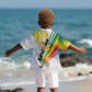 Personalized Ghana Soccer Elephant Kid Hawaiian Shirt Ghana Flag Kente Football Player - Cassia Fistula Flower