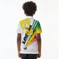 Personalized Ghana Soccer Elephant Kid Polo Shirt Ghana Flag Kente Football Player - Cassia Fistula Flower