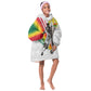 Personalized Ghana Soccer Elephant Kid Wearable Blanket Hoodie Ghana Flag Kente Football Player - Cassia Fistula Flower