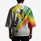 Personalized Ghana Soccer Elephant Kimono Ghana Flag Kente Football Player - Cassia Fistula Flower