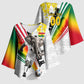 Personalized Ghana Soccer Elephant Kimono Sleeve Blouse Ghana Flag Kente Football Player - Cassia Fistula Flower