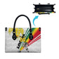 Personalized Ghana Soccer Elephant Leather Bag Ghana Flag Kente Football Player - Cassia Fistula Flower