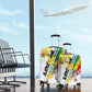 Personalized Ghana Soccer Elephant Luggage Cover Ghana Flag Kente Football Player - Cassia Fistula Flower