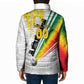 Personalized Ghana Soccer Elephant Padded Jacket Ghana Flag Kente Football Player - Cassia Fistula Flower