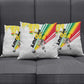 Personalized Ghana Soccer Elephant Pillow Cover Ghana Flag Kente Football Player - Cassia Fistula Flower