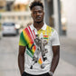 Personalized Ghana Soccer Elephant Polo Shirt Ghana Flag Kente Football Player - Cassia Fistula Flower