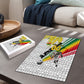 Personalized Ghana Soccer Elephant Puzzle Ghana Flag Kente Football Player - Cassia Fistula Flower
