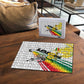 Personalized Ghana Soccer Elephant Puzzle Ghana Flag Kente Football Player - Cassia Fistula Flower