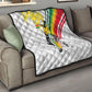 Personalized Ghana Soccer Elephant Quilt Ghana Flag Kente Football Player - Cassia Fistula Flower