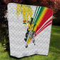 Personalized Ghana Soccer Elephant Quilt Ghana Flag Kente Football Player - Cassia Fistula Flower