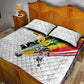 Personalized Ghana Soccer Elephant Quilt Bed Set Ghana Flag Kente Football Player - Cassia Fistula Flower