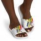Personalized Ghana Soccer Elephant Slide Sandals Ghana Flag Kente Football Player - Cassia Fistula Flower