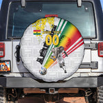 Personalized Ghana Soccer Elephant Spare Tire Cover Ghana Flag Kente Football Player - Cassia Fistula Flower