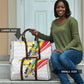Personalized Ghana Soccer Elephant Travel Bag Ghana Flag Kente Football Player - Cassia Fistula Flower