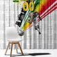 Personalized Ghana Soccer Elephant Window Curtain Ghana Flag Kente Football Player - Cassia Fistula Flower