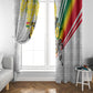 Personalized Ghana Soccer Elephant Window Curtain Ghana Flag Kente Football Player - Cassia Fistula Flower