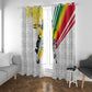 Personalized Ghana Soccer Elephant Window Curtain Ghana Flag Kente Football Player - Cassia Fistula Flower