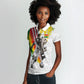 Personalized Ghana Soccer Elephant Women Polo Shirt Ghana Flag Kente Football Player - Cassia Fistula Flower