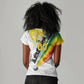 Personalized Ghana Soccer Elephant Women V-Neck T-Shirt Ghana Flag Kente Football Player - Cassia Fistula Flower