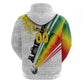 Personalized Ghana Soccer Elephant Zip Hoodie Ghana Flag Kente Football Player - Cassia Fistula Flower