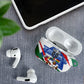 Personalized Ghana Soccer Eagle AirPods Case Ghana Flag Kente - Black Stars Football Stadium Graphic